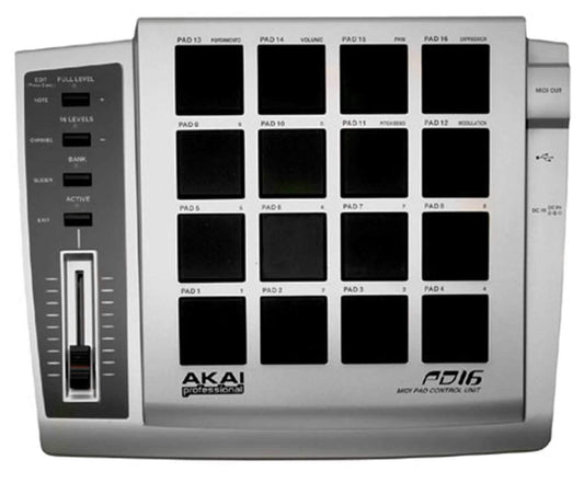 Akai MPD16 Midi/USB MPC-Style Drum Pad Unit - PSSL ProSound and Stage Lighting
