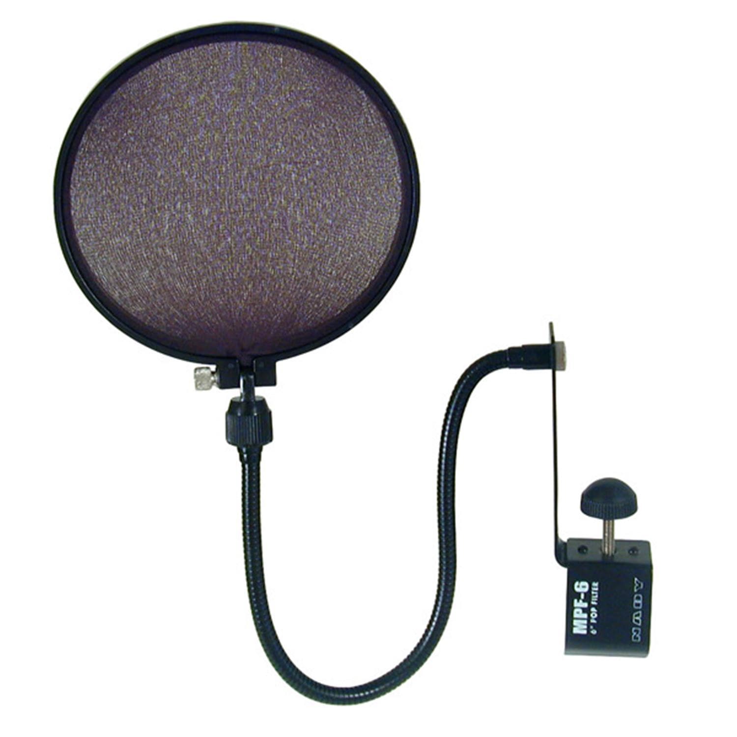 Nady MPF6 Pro Mic Pop Filter with Boom - Stand Clamp - PSSL ProSound and Stage Lighting