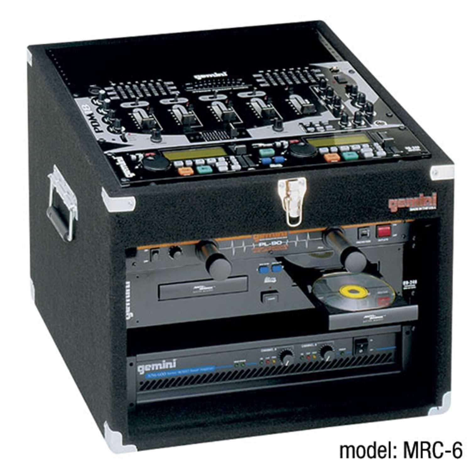 Gemini MRC6 6 Space Slant Rack - Black - PSSL ProSound and Stage Lighting