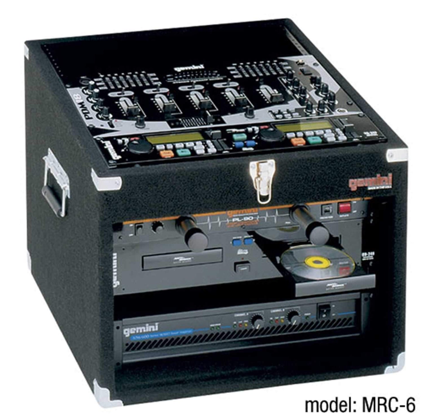 Gemini MRC8 8 Space Slant Rack - Black - PSSL ProSound and Stage Lighting