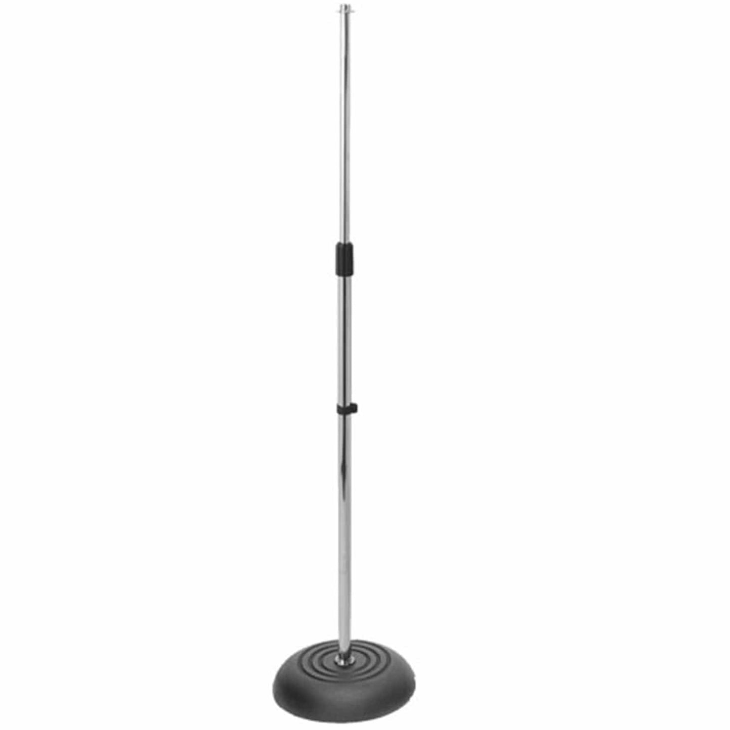 On-Stage MS7201C Chrome Microphone Stand with Round Base - PSSL ProSound and Stage Lighting