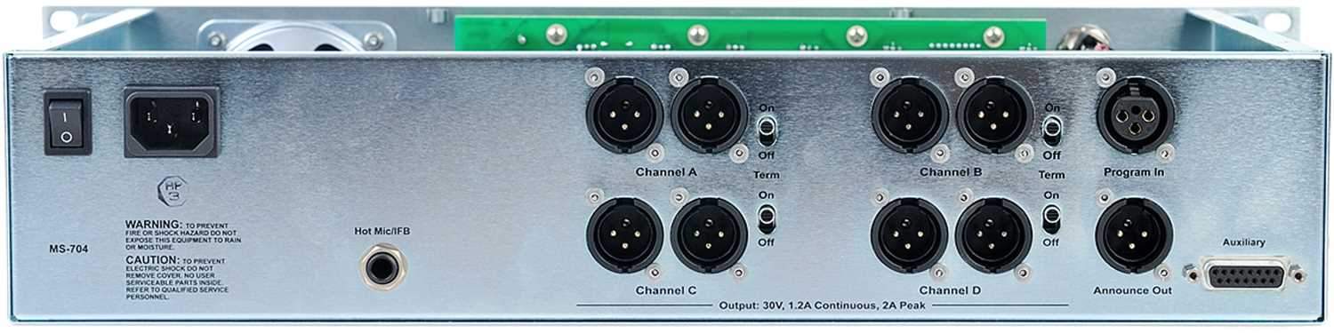 Clear-Com MS-704 4-Channel Intercom Main Station - PSSL ProSound and Stage Lighting