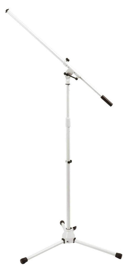 On-Stage MS7801W Euro Boom Microphone Stand (White) - PSSL ProSound and Stage Lighting