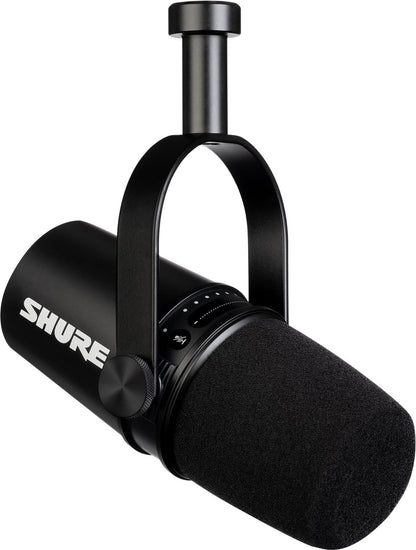 Shure MV7-K USB XLR Podcast Microphone - Black - ProSound and Stage Lighting