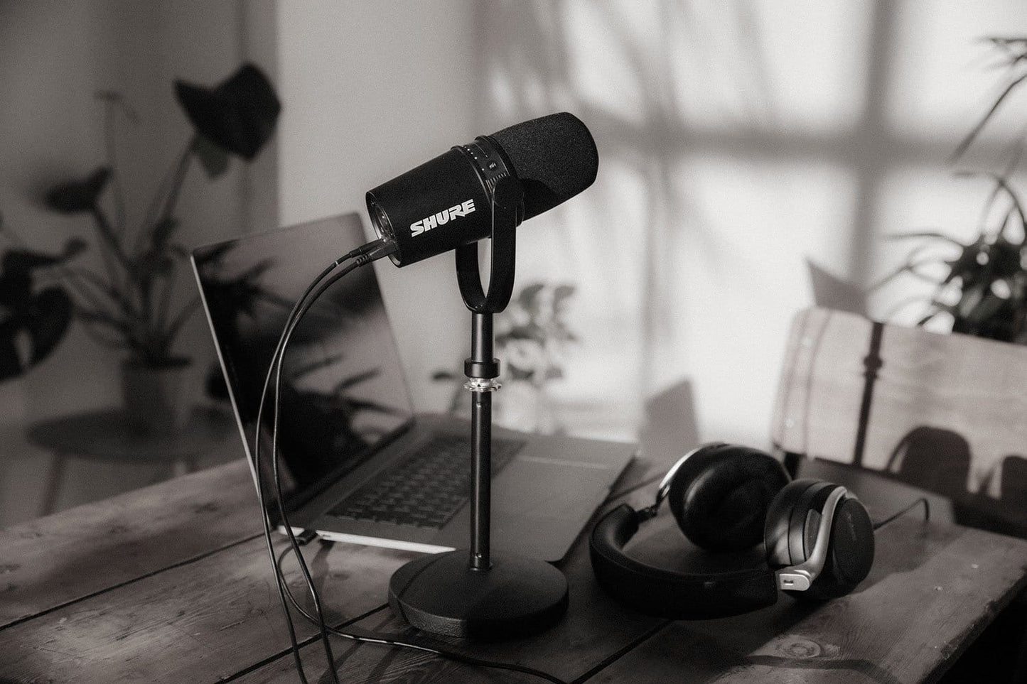Shure MV7-K USB XLR Podcast Microphone - Black - ProSound and Stage Lighting
