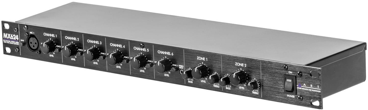 ART MX624 Stereo Two Zone 6-Channel Mixer - PSSL ProSound and Stage Lighting