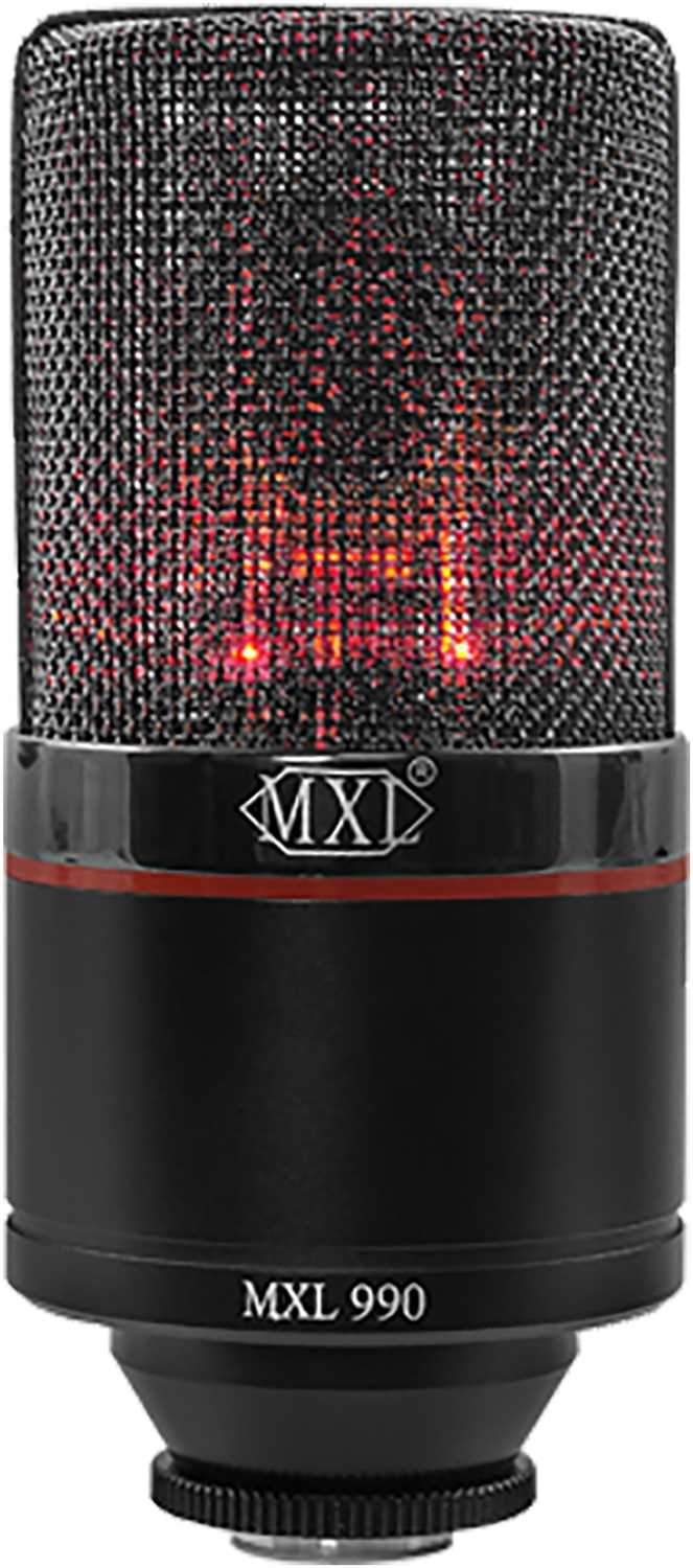 MXL 990 BLAZE Large-Diaphragm Vocal Condenser Microphone with Red LEDs - PSSL ProSound and Stage Lighting