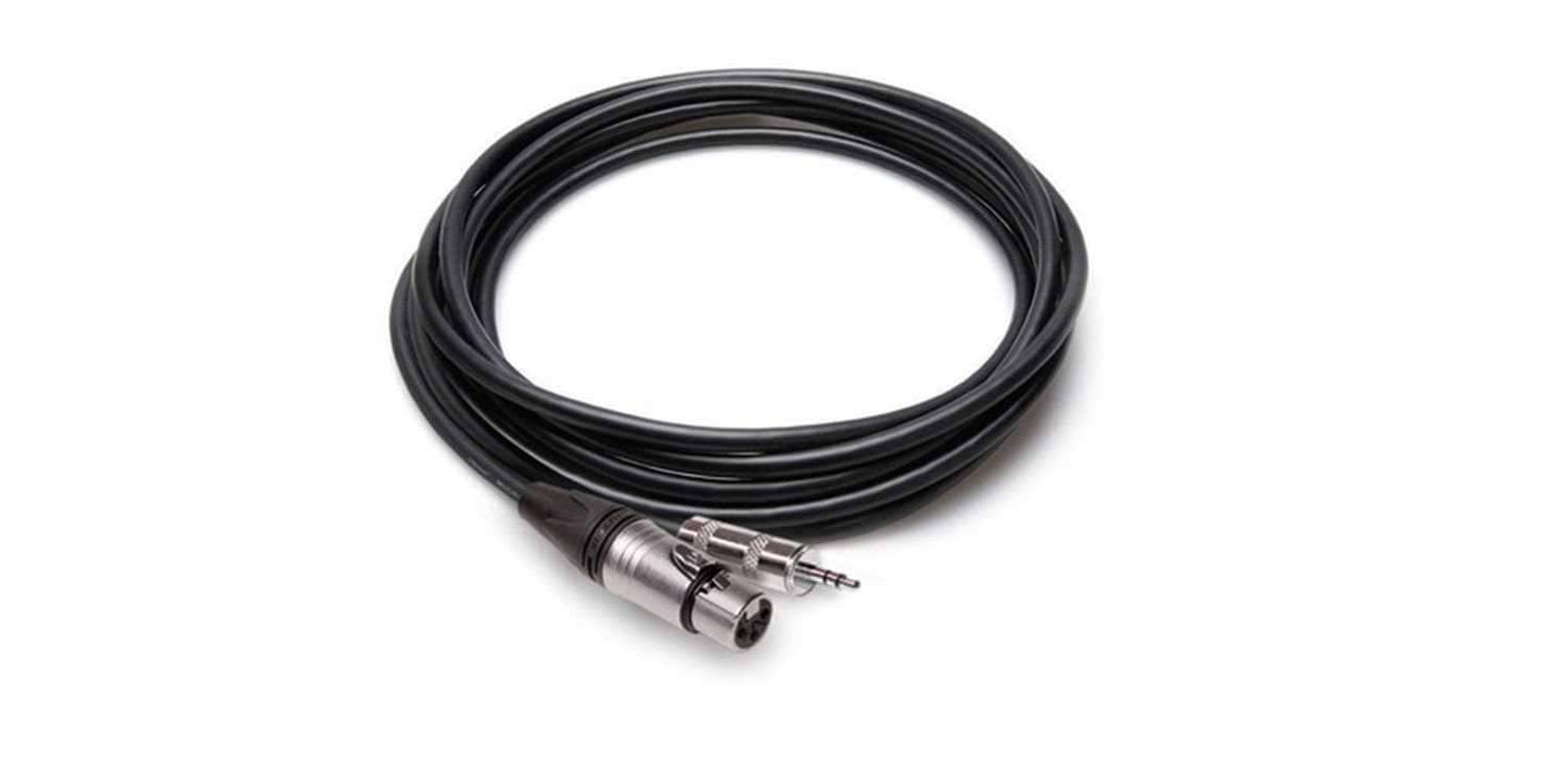 Hosa MXM-01.5 XLR3F to 3.5mm TRS 1.5ft Mic Cable - PSSL ProSound and Stage Lighting