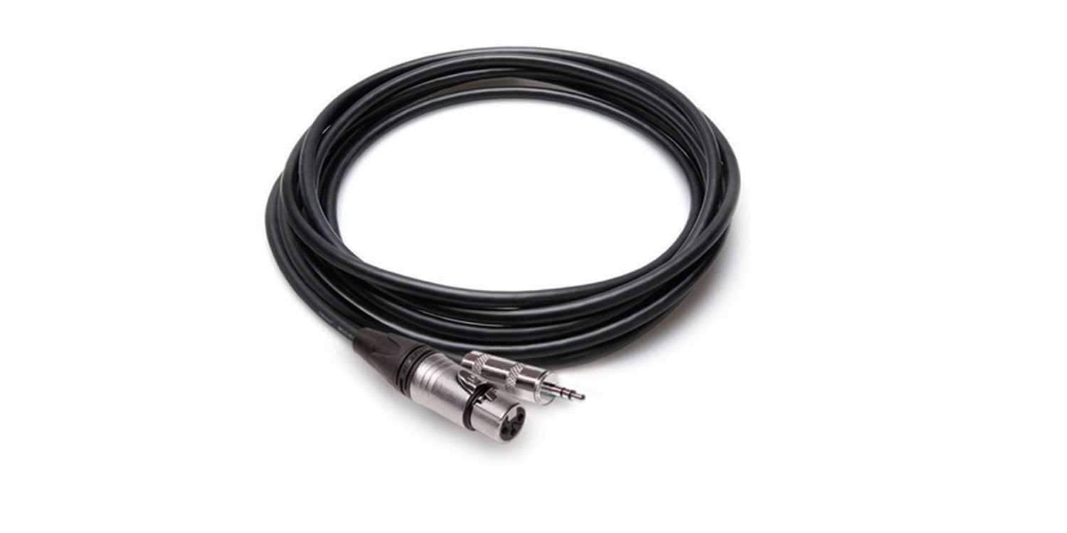 Hosa MXM-015 XLR3F to 3.5mm TRS 15ft Mic Cable - PSSL ProSound and Stage Lighting