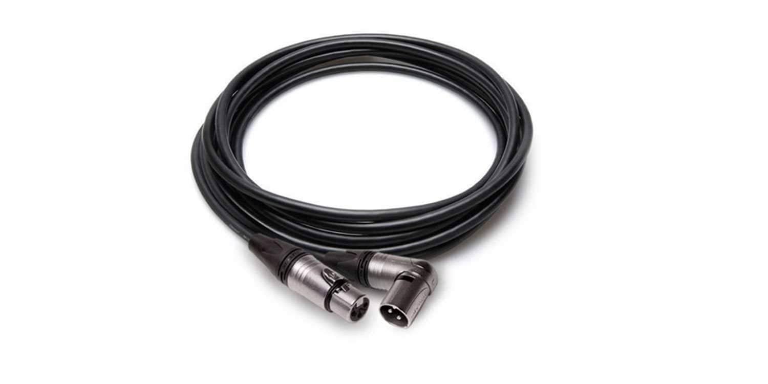 Hosa MXX-015SR XLR (F) to Right-Angle XLR (M) 15ft Cable - PSSL ProSound and Stage Lighting