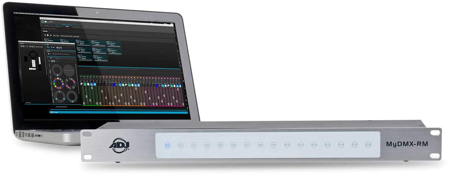 ADJ American DJ myDMX RM Rack Mount DMX Control Software/Hardware System - PSSL ProSound and Stage Lighting