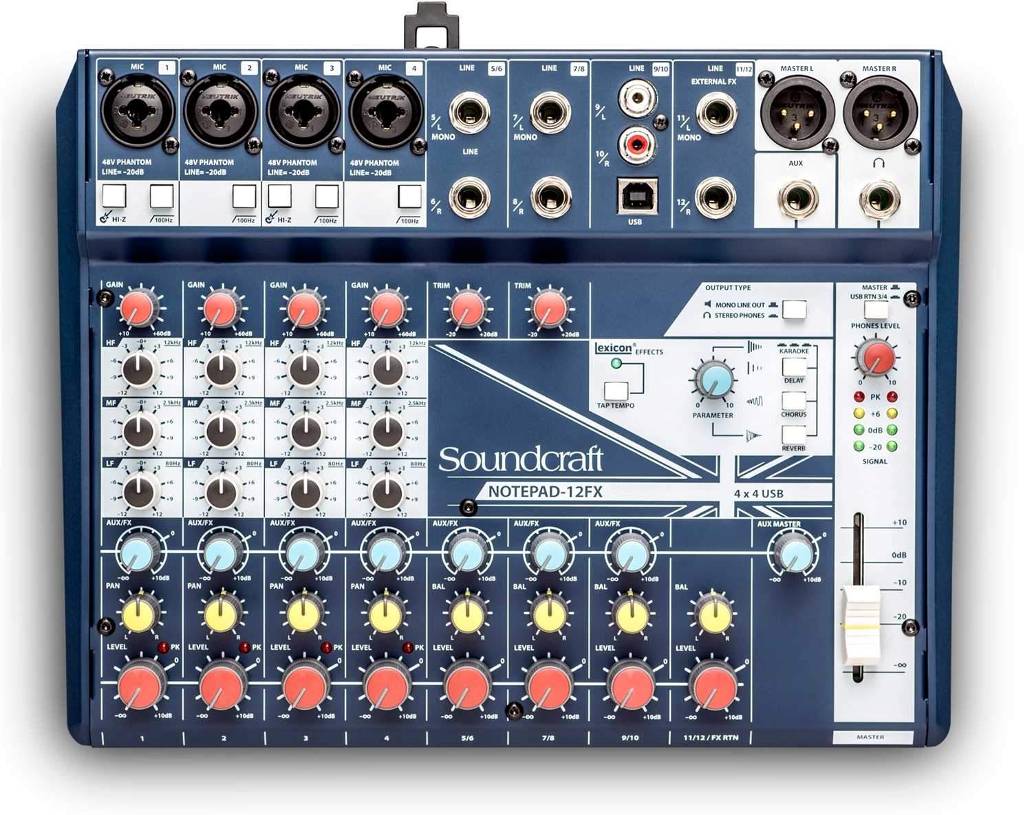 Soundcraft Notepad-12FX 12-Channel Desktop Mixer with USB & Effects - PSSL ProSound and Stage Lighting