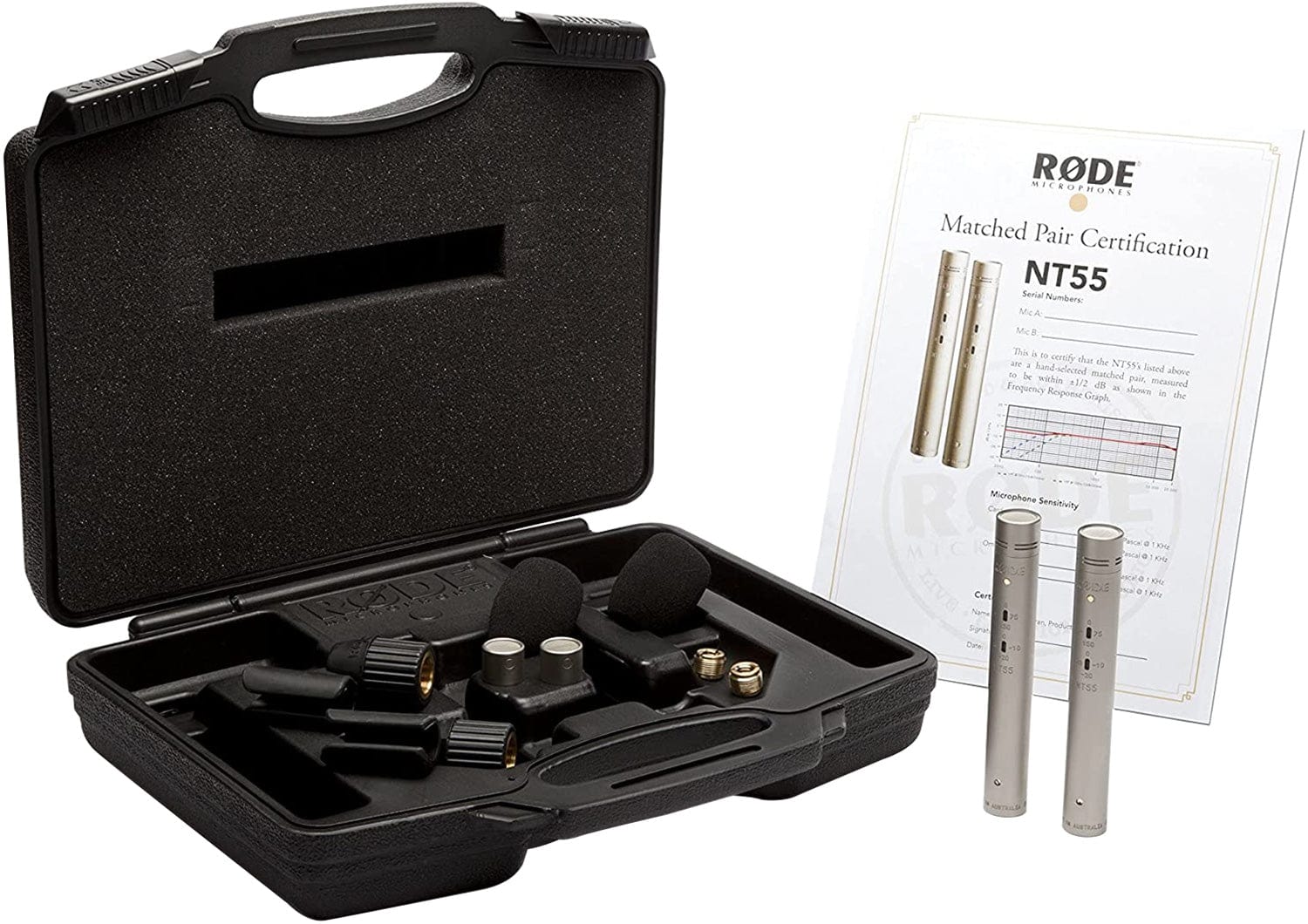 Rode NT55MP Pair of Matched NT55 1/2-Inch Cardioid Condenser Microphone - PSSL ProSound and Stage Lighting