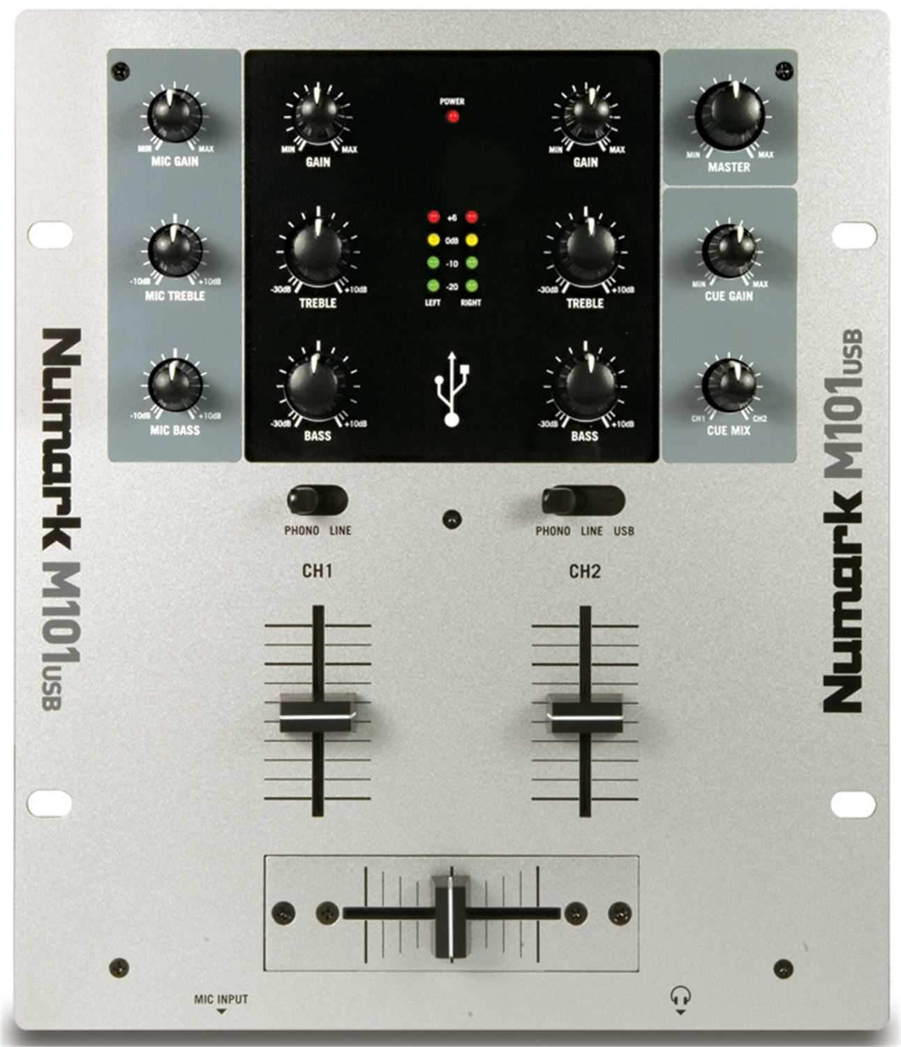 Numark M101 2 Channel 10 in Scratch DJ Mixer - PSSL ProSound and Stage Lighting