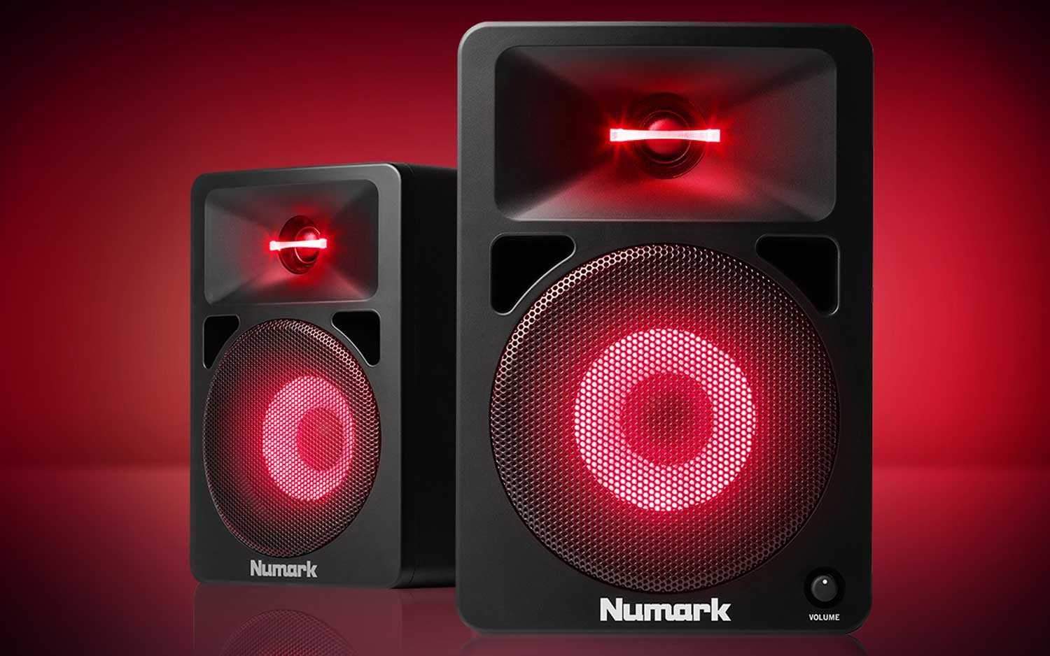 Numark N-Wave 580L Desktop Powered Monitors with LED - PSSL ProSound and Stage Lighting
