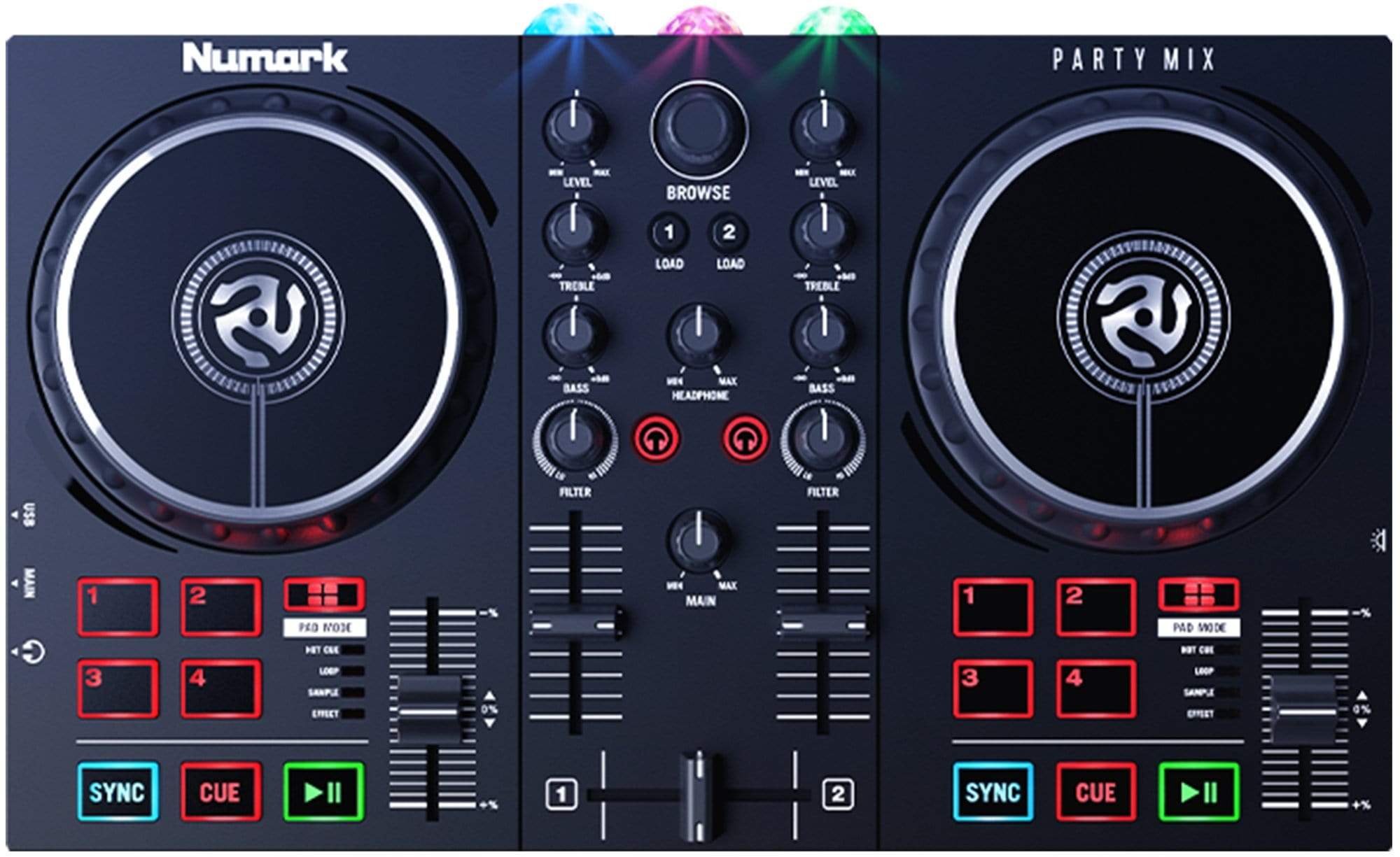 Numark Party Mix II DJ Controller w/ Light Show | PSSL ProSound