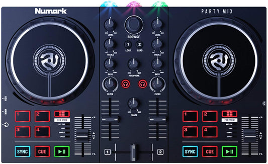 Numark Party Mix II DJ Controller w/ Light Show - ProSound and Stage Lighting