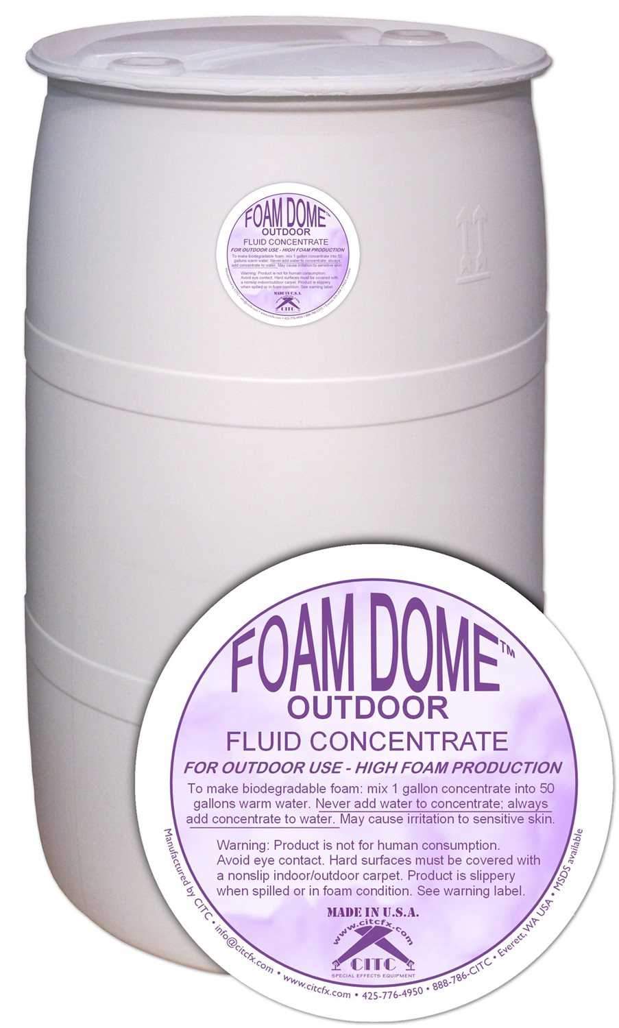 CITC Foam Dome Fluid Outdoor Concentrate 55 Gal - PSSL ProSound and Stage Lighting