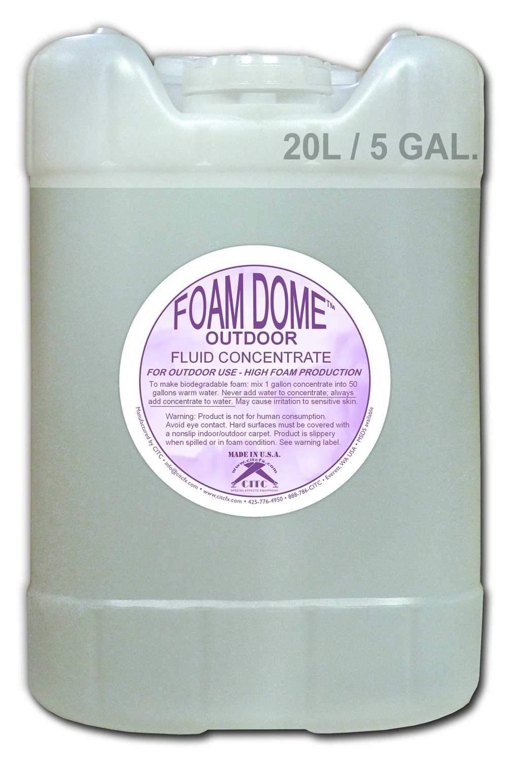 CITC Foam Dome Fluid Outdoor Concentrate 5 Gal - PSSL ProSound and Stage Lighting