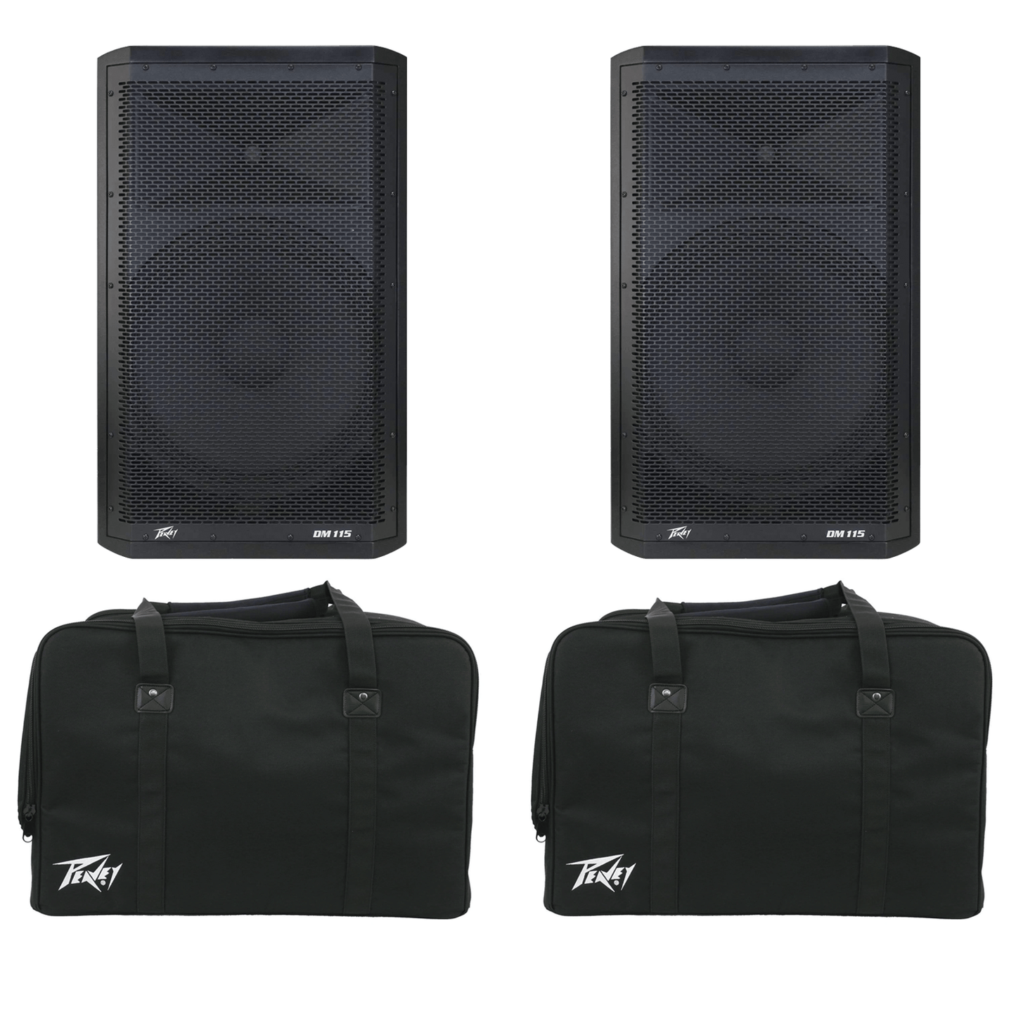 Peavey DM115 Dark Matter Speakers with Carry Bags - PSSL ProSound and Stage Lighting