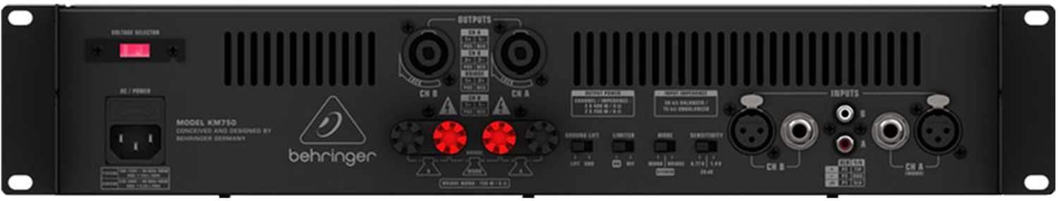 Behringer KM750 Stereo Amplifier with Cables - PSSL ProSound and Stage Lighting