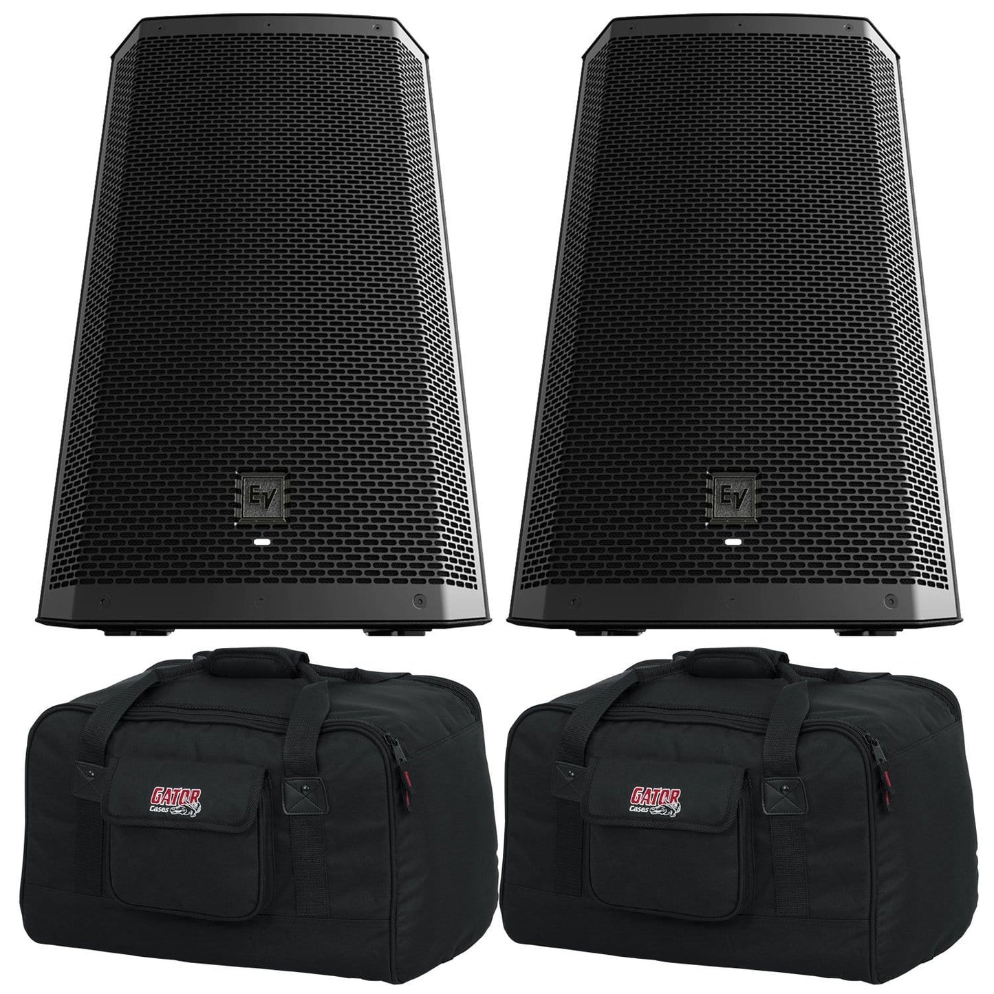 Electro-Voice ZLX-12BT 12-Inch Powered Speaker Pair with Gator Totes - PSSL ProSound and Stage Lighting