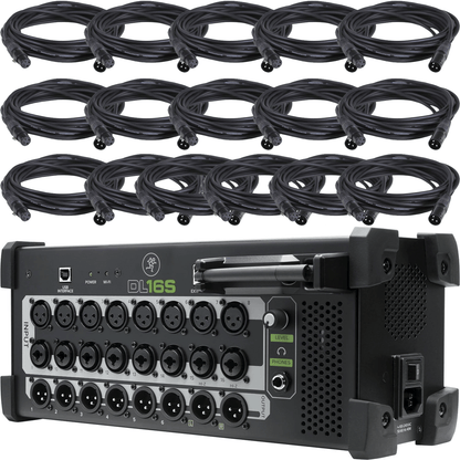 Mackie DL16S 16-Ch Digital Wireless Mixer with XLR Cables - PSSL ProSound and Stage Lighting