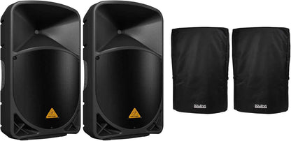 Behringer B115W 15-Inch Powered Speaker Pair with Covers - PSSL ProSound and Stage Lighting