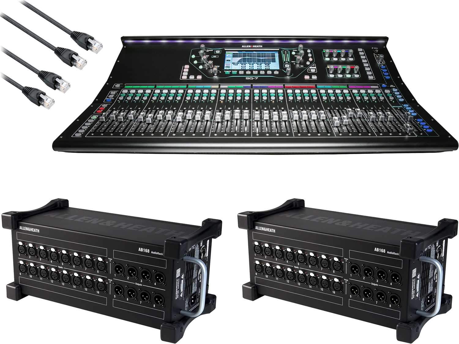 Allen & Heath SQ-7 Digital Mixer with AB168 2-Pack - PSSL ProSound and Stage Lighting