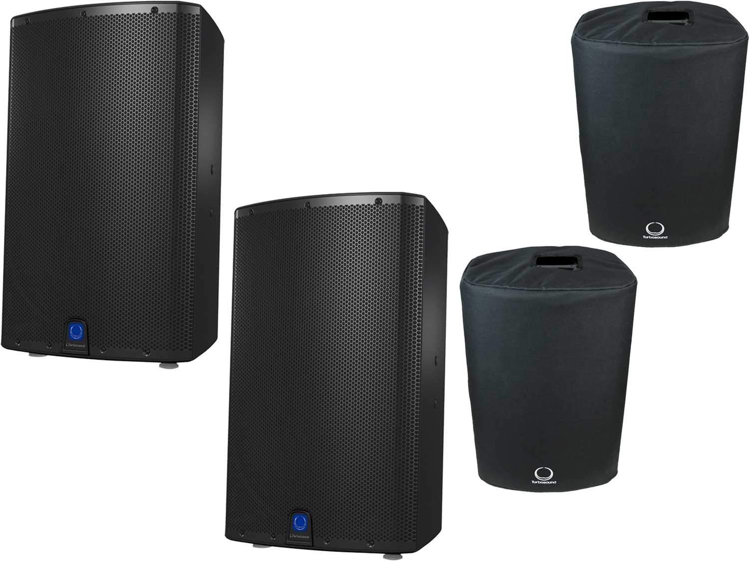 Turbosound iX15 2-Way 15-Inch Powered Speaker Pair with Covers - PSSL ProSound and Stage Lighting