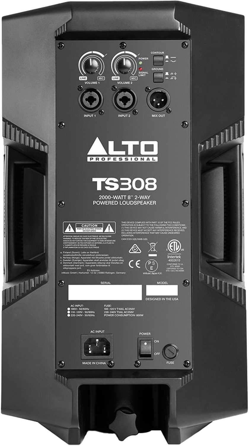 Alto Professional TS308 8-inch 2-Way Powered Speaker with Bluetooth Audio Receiver - PSSL ProSound and Stage Lighting