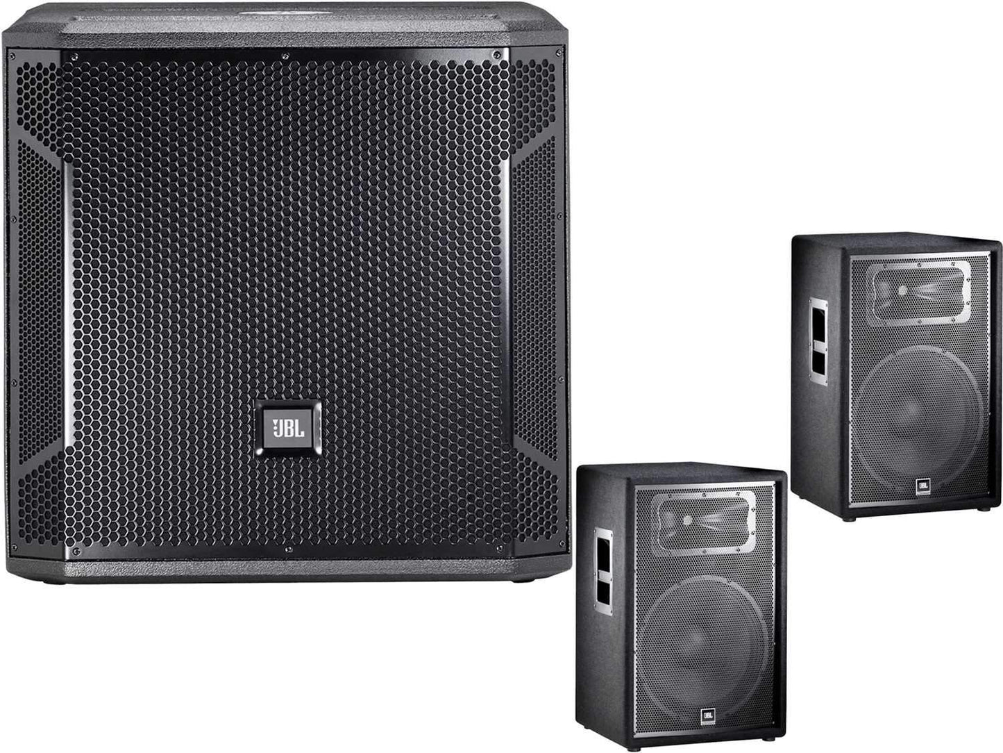 JBL STX818S 18-Inch Passive Sub with JRX215 Speaker Pair - PSSL ProSound and Stage Lighting