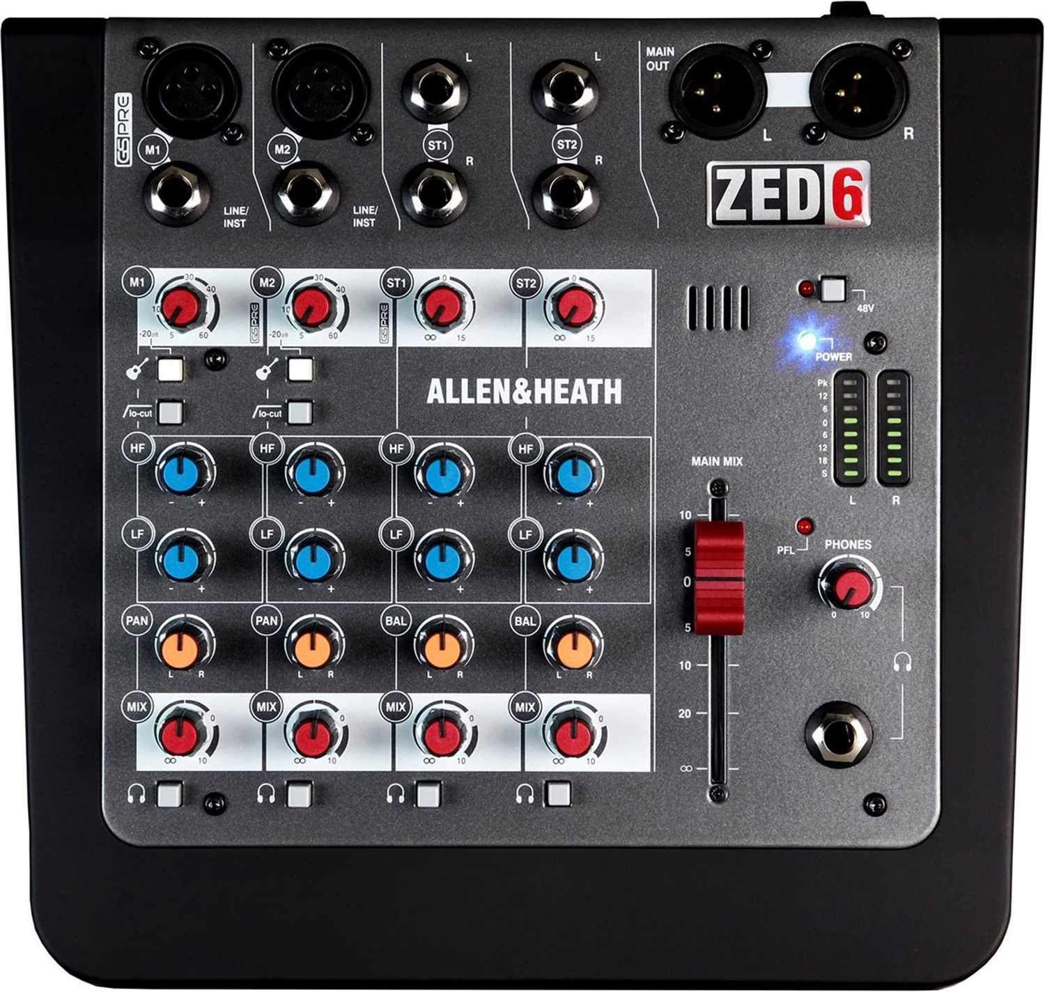 Allen & Heath ZED6 6-Channel Mixer with Shure Mic - PSSL ProSound and Stage Lighting
