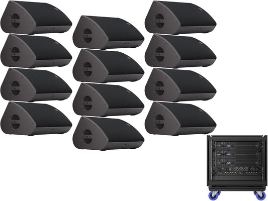 L-Acoustics X15-HiQ Passive 2-Way Coaxial Speaker x12 w/ LA-RAK-II-AVB Touring Rack - PSSL ProSound and Stage Lighting