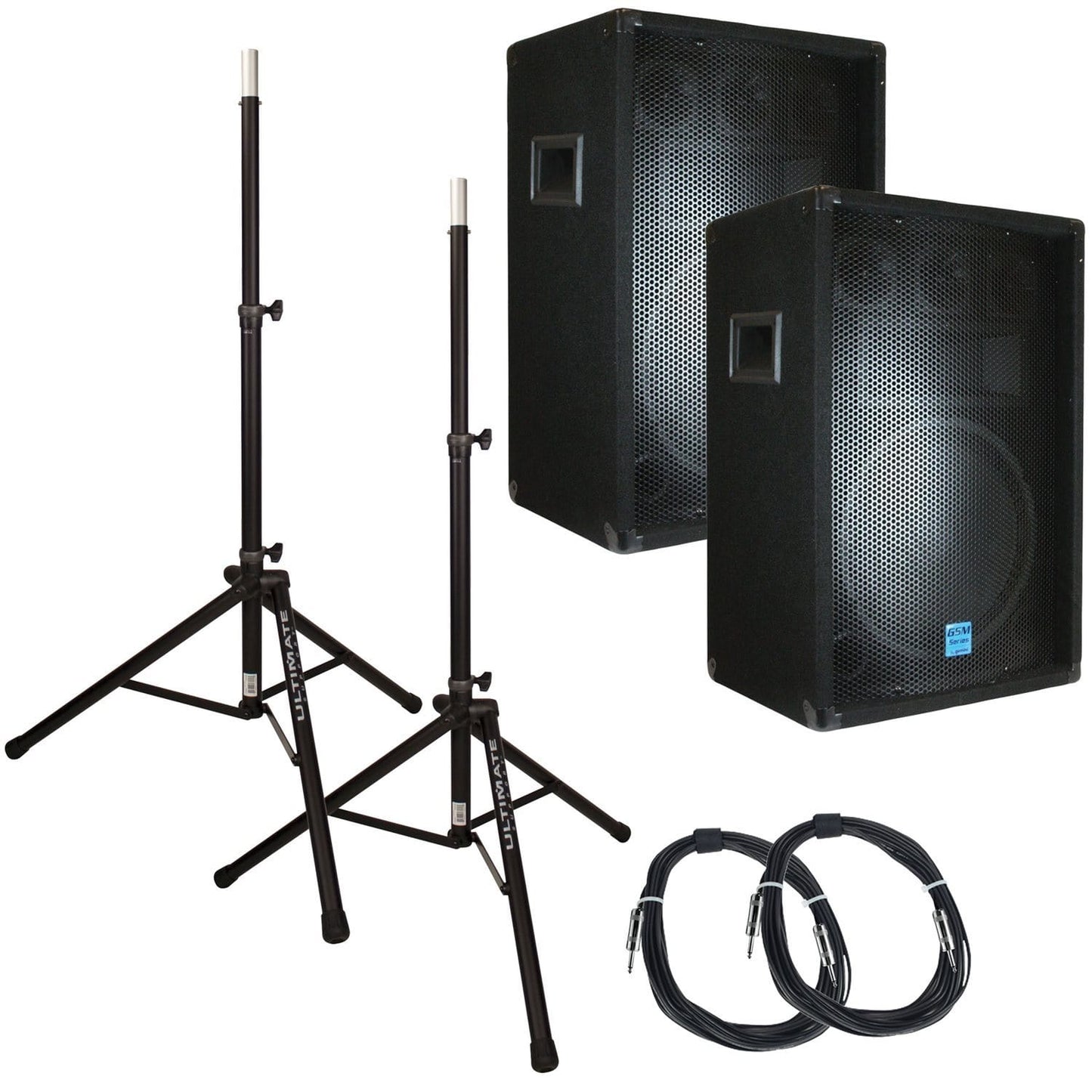 Gemini GSM1260 12 in Passive PA Speakers Bundle - PSSL ProSound and Stage Lighting
