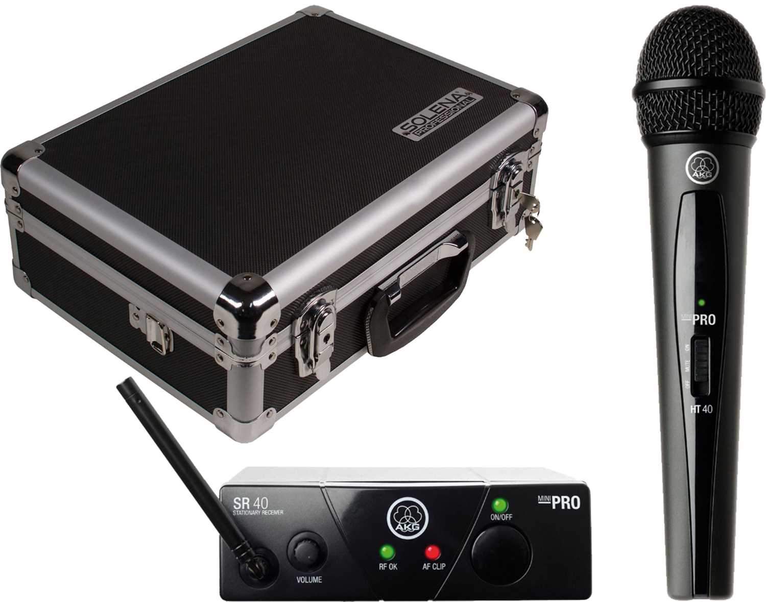 AKG WMS40 Mini Vocal Wireless Handheld Microphone with Hard Case - PSSL ProSound and Stage Lighting