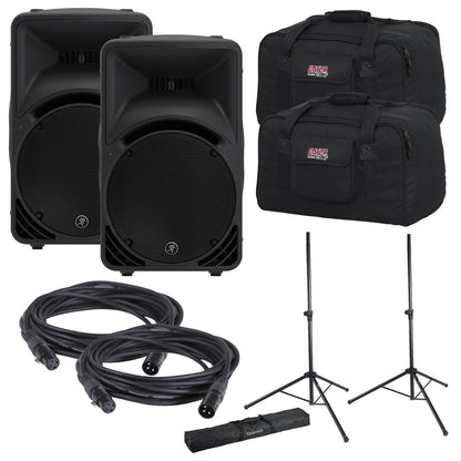 Mackie SRM450V3 Powered Speakers (2) with Gator Stands & Totes - PSSL ProSound and Stage Lighting