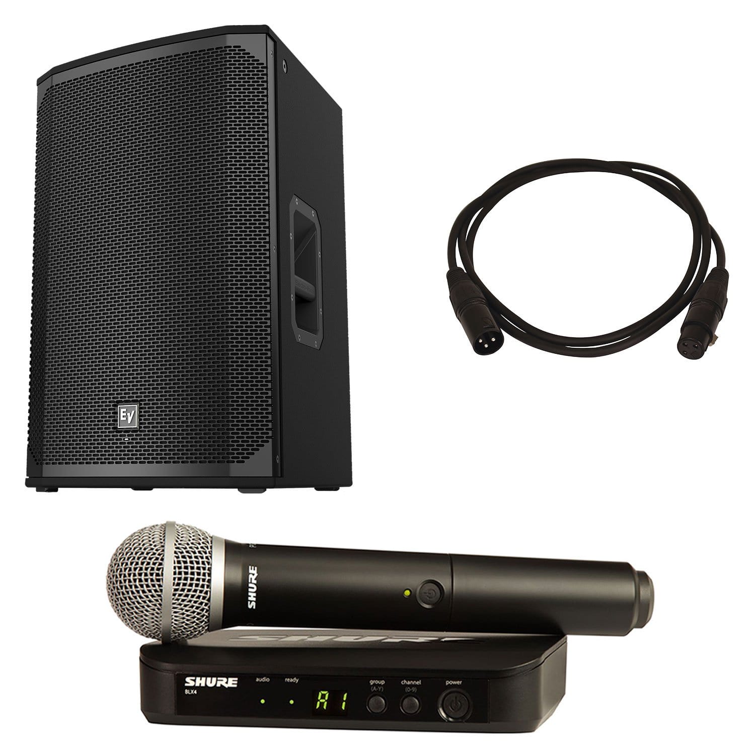 Electro-Voice EKX-15P Speaker with Shure BLX24-PG58 - PSSL ProSound and Stage Lighting