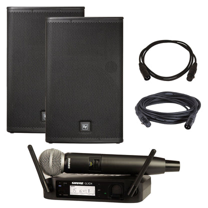 Electro-Voice ELX115P Speakers (2) with Shure GLXD24-SM58 - PSSL ProSound and Stage Lighting