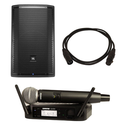 JBL PRX812W Powered Speaker with Shure GLXD24-SM58 - PSSL ProSound and Stage Lighting
