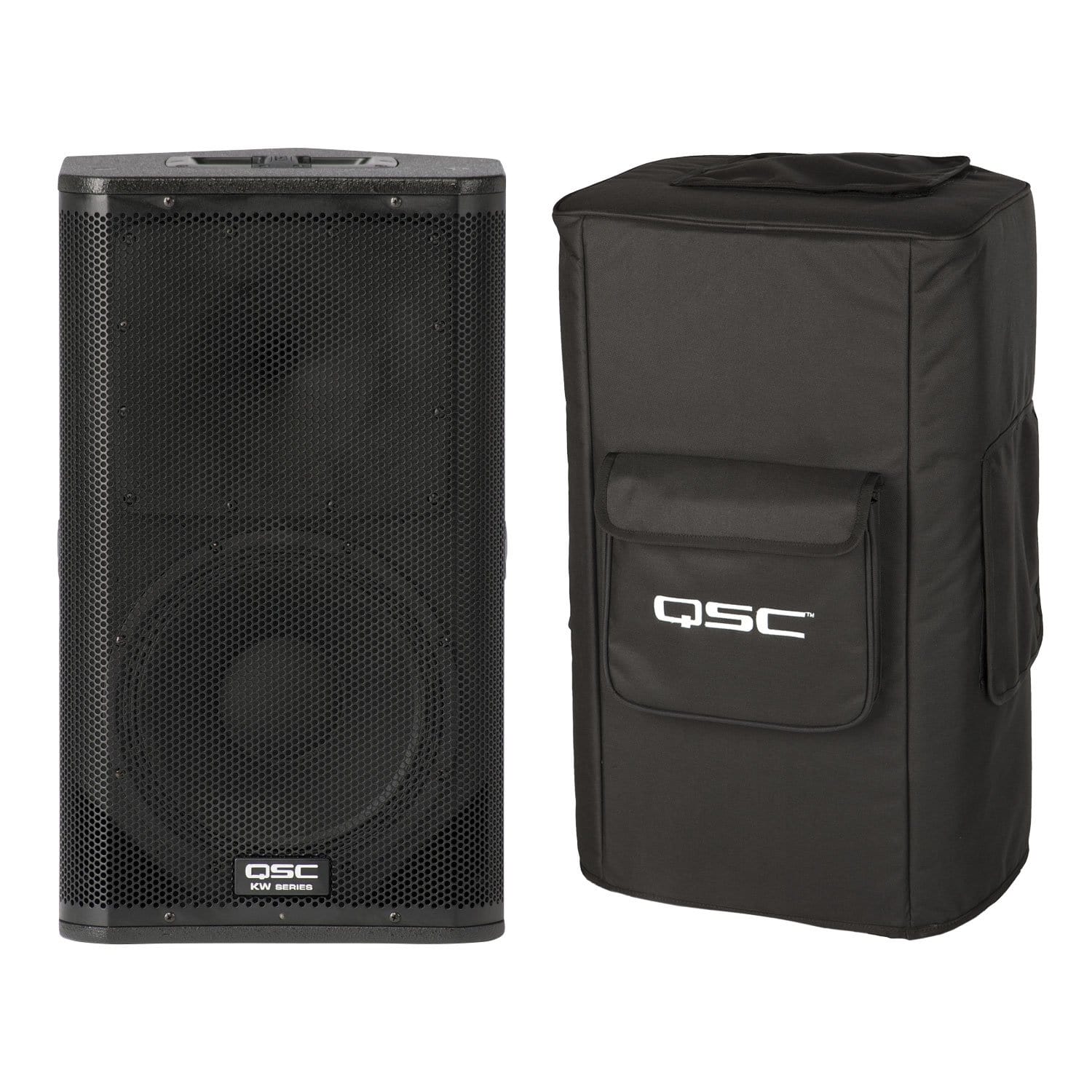 QSC KW122 12-Inch Powered Speaker with Cover - PSSL ProSound and Stage Lighting