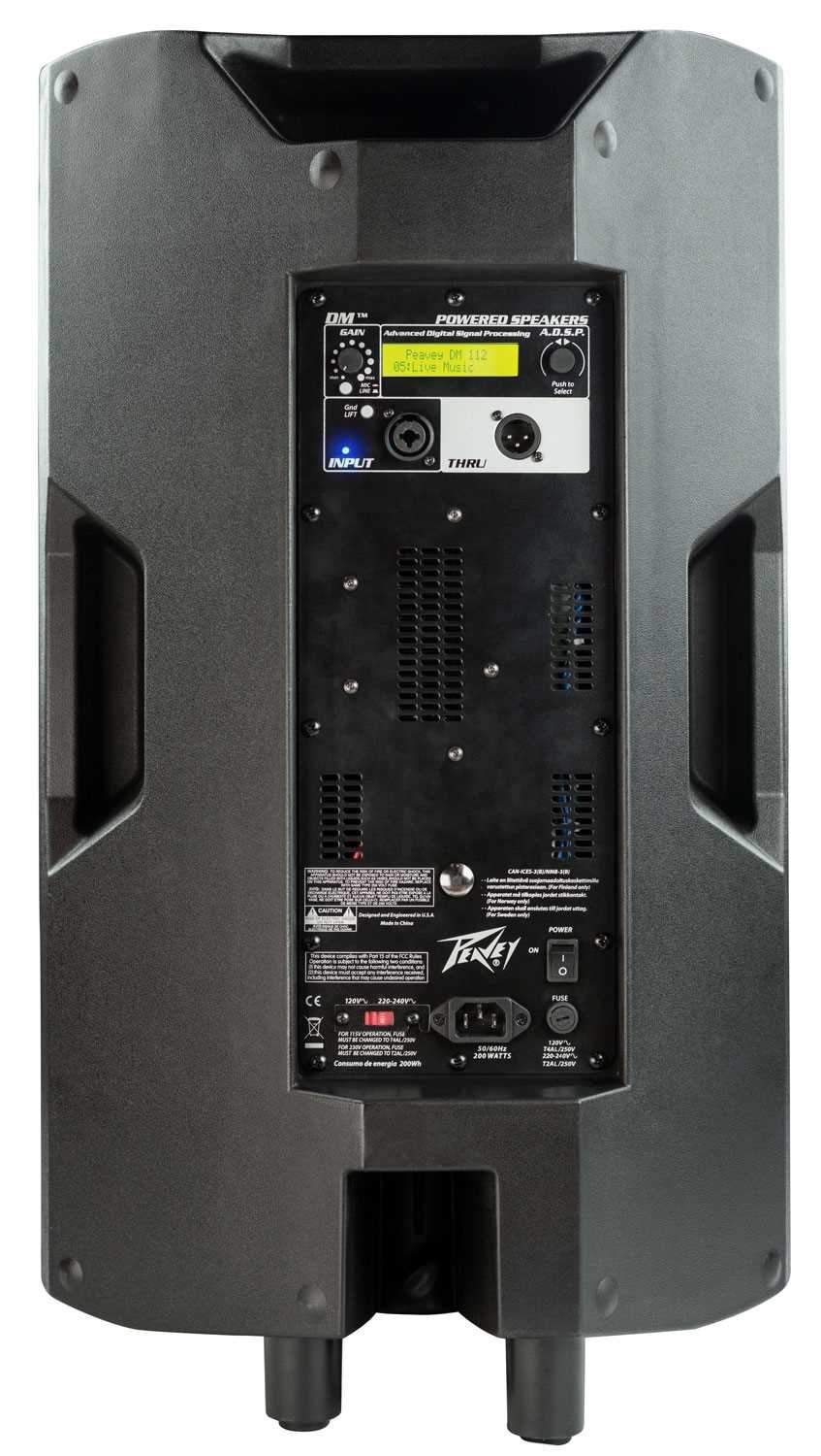 Peavey DM112 Dark Matter 12-inch Powered Speakers & PV14BT Mixer - PSSL ProSound and Stage Lighting