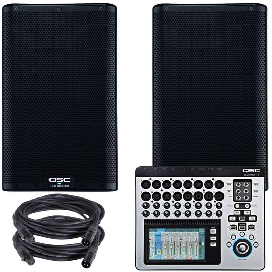 QSC K8.2 8-inch Powered Speakers with TouchMix 16 Mixer - PSSL ProSound and Stage Lighting