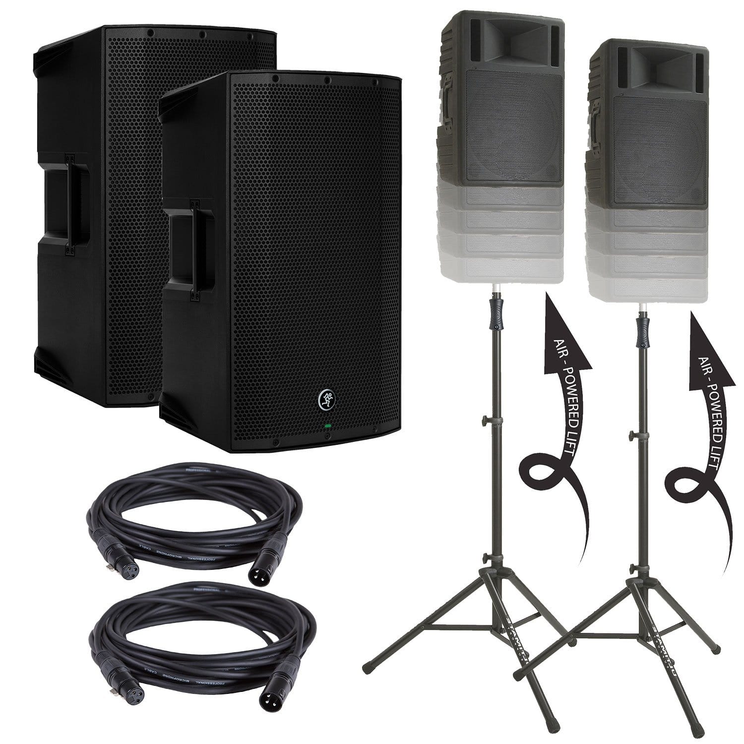 Mackie Thump12BST Speakers & Ultimate TS-100-B Stands with Gator Totes - PSSL ProSound and Stage Lighting