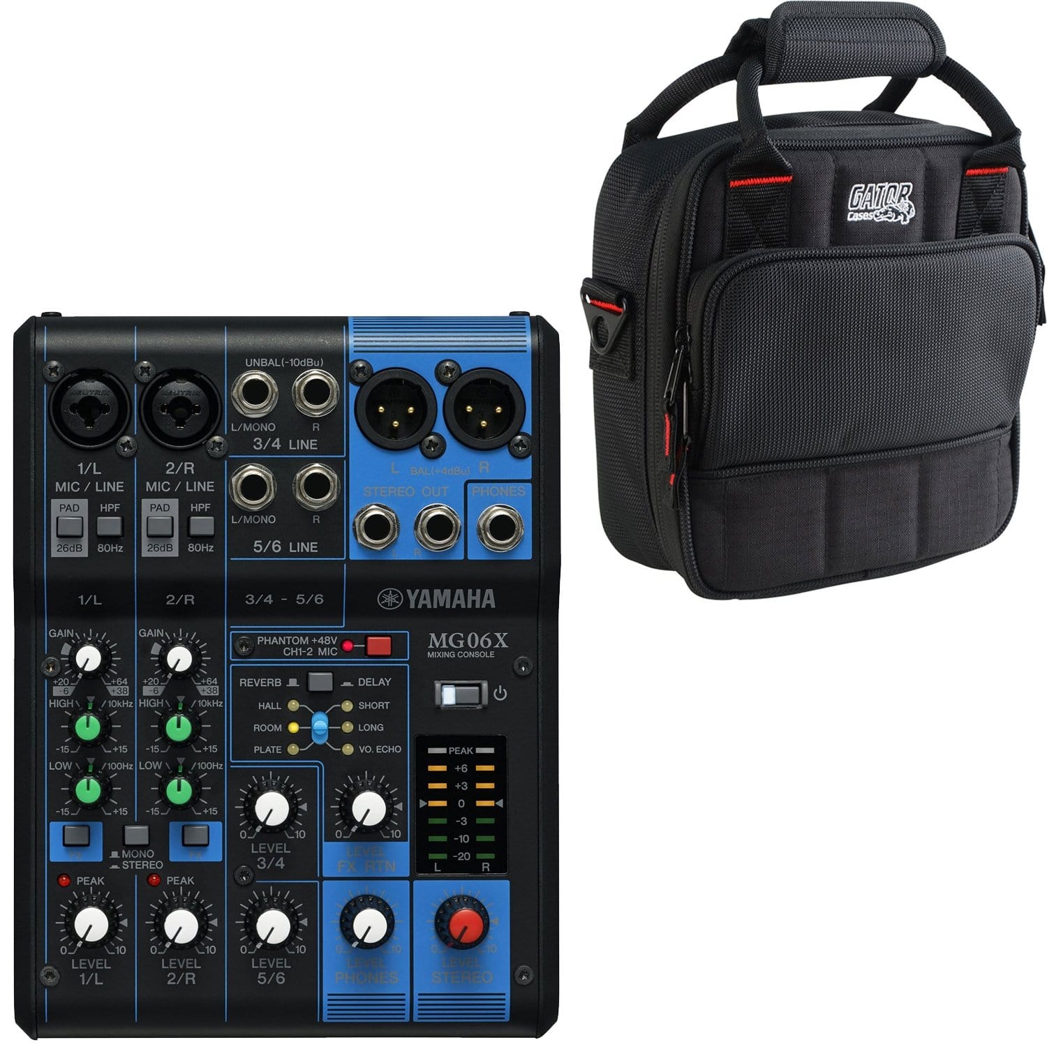 Yamaha MG06X 6-Channel Mixer with Effects & Gator Bag - PSSL ProSound and Stage Lighting