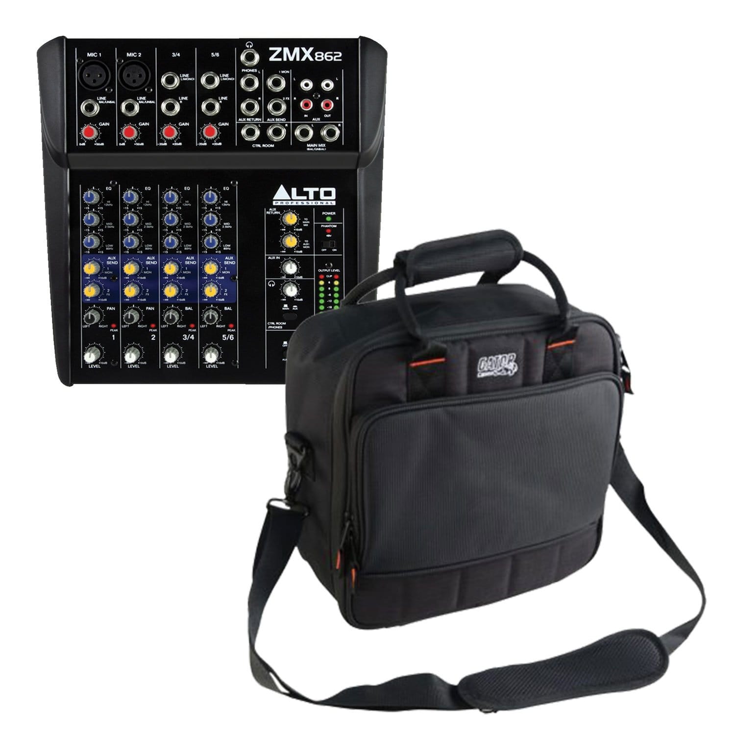 Alto Professional ZMX862 6-Channel Compact Mixer with Gator Bag - PSSL ProSound and Stage Lighting