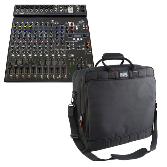 Peavey PV 14BT 12-Channel Mixer with Bluetooth & Gator Bag - PSSL ProSound and Stage Lighting