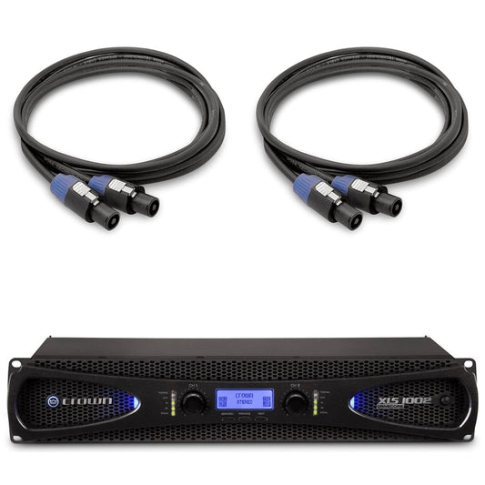 Crown XLS1002 Power Amplifier with Speakon Cables - PSSL ProSound and Stage Lighting