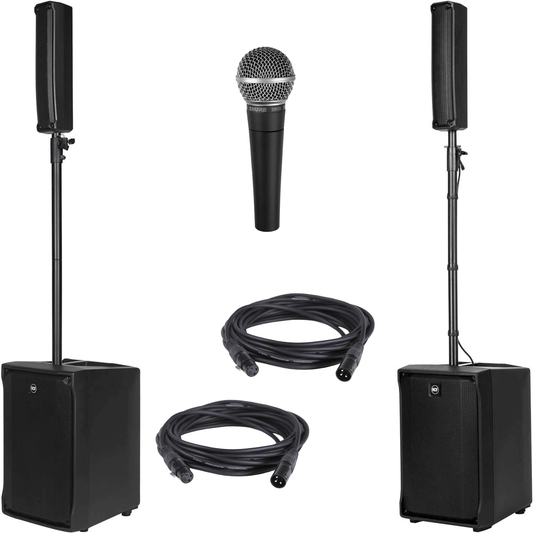 RCF Evox J8 & JMix 8 Dual Array Speaker System with Shure SM58 Microphone - PSSL ProSound and Stage Lighting