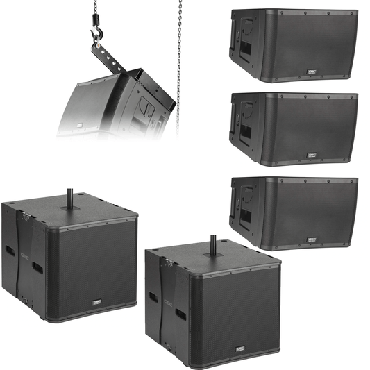 QSC KLA12 Line Array (x3) & KLA181 Subs (x2) with Flybar - PSSL ProSound and Stage Lighting